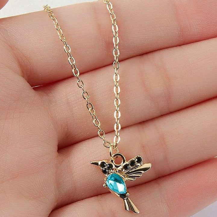 Collar de Hummingbird con Emaile y Zirconitas