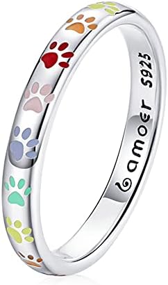 Anillo de Huella de Mascota en Plata Esterlina S925