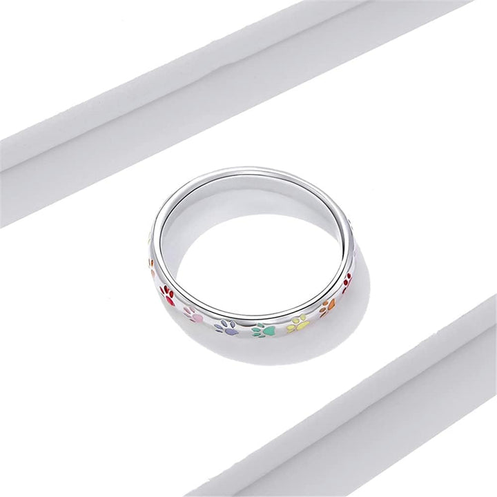 Anillo de Huella de Mascota en Plata Esterlina S925