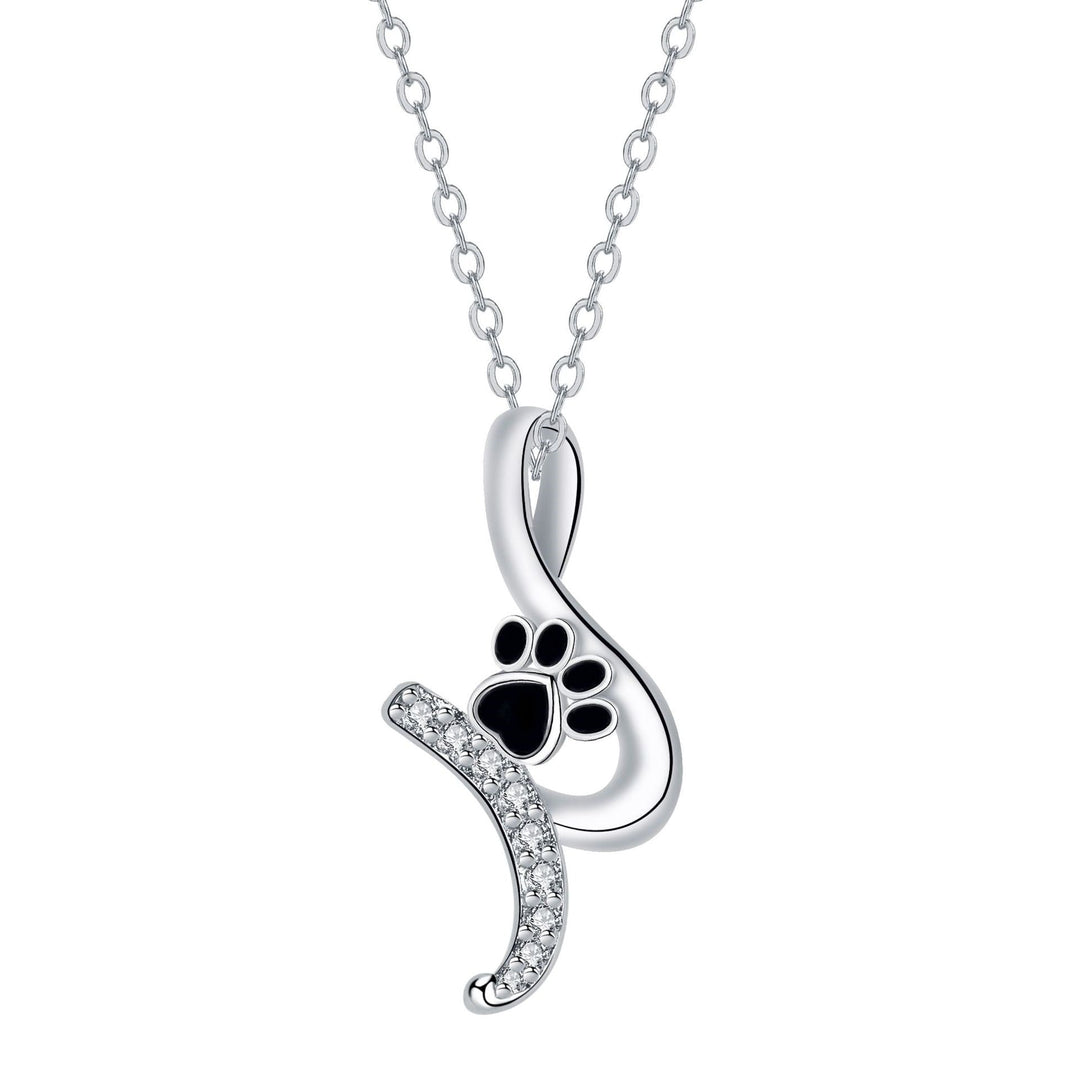 Collar con Colgante de Huella para Mascotas