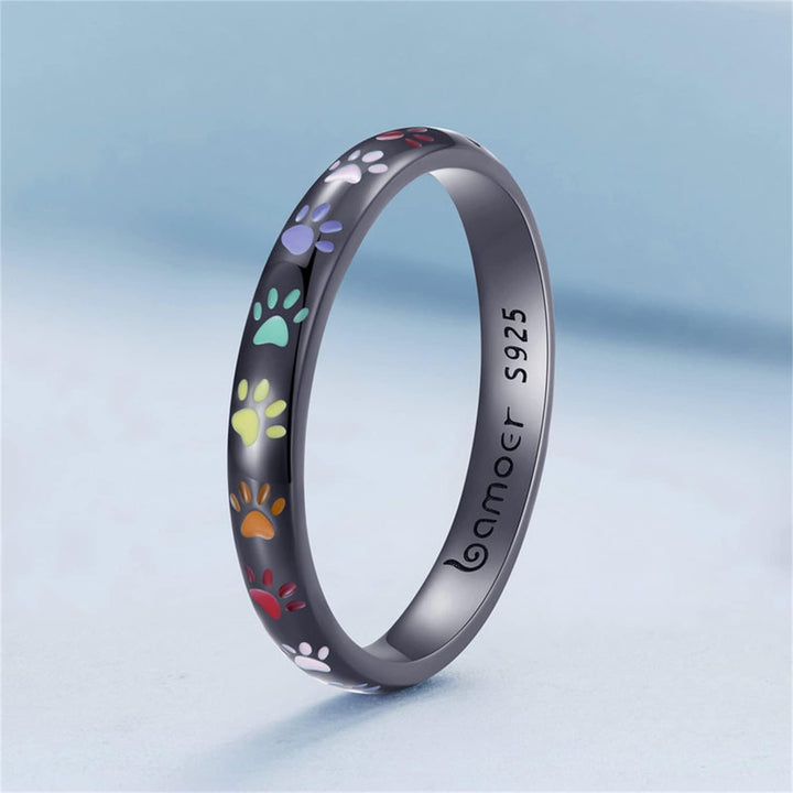 Anillo de Huella de Mascota en Plata Esterlina S925