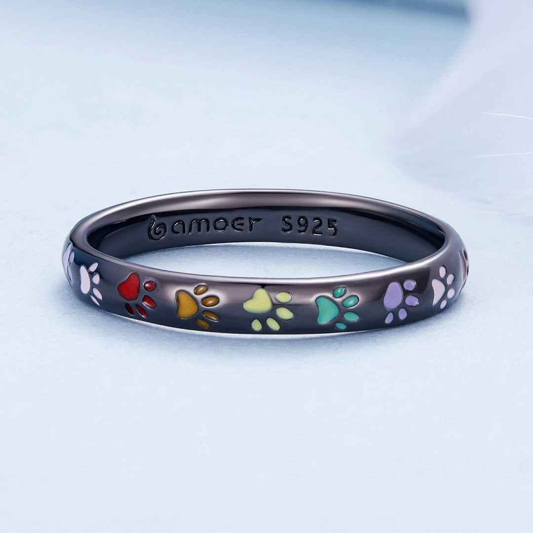 Anillo de Huella de Mascota en Plata Esterlina S925