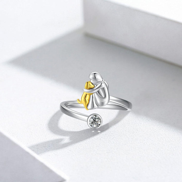 Anillo de Plata 925 Ajustable para Perros – Joyería Artesanal para Mujeres