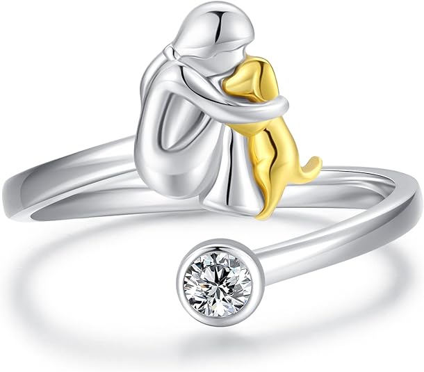 Anillo de Plata 925 Ajustable para Perros – Joyería Artesanal para Mujeres