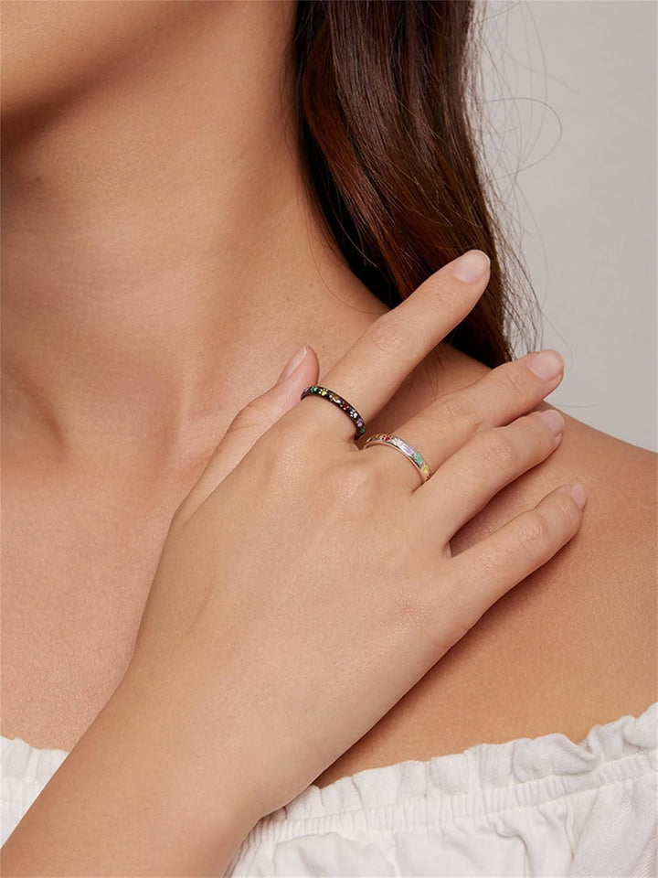 Anillo de Huella de Mascota en Plata Esterlina S925