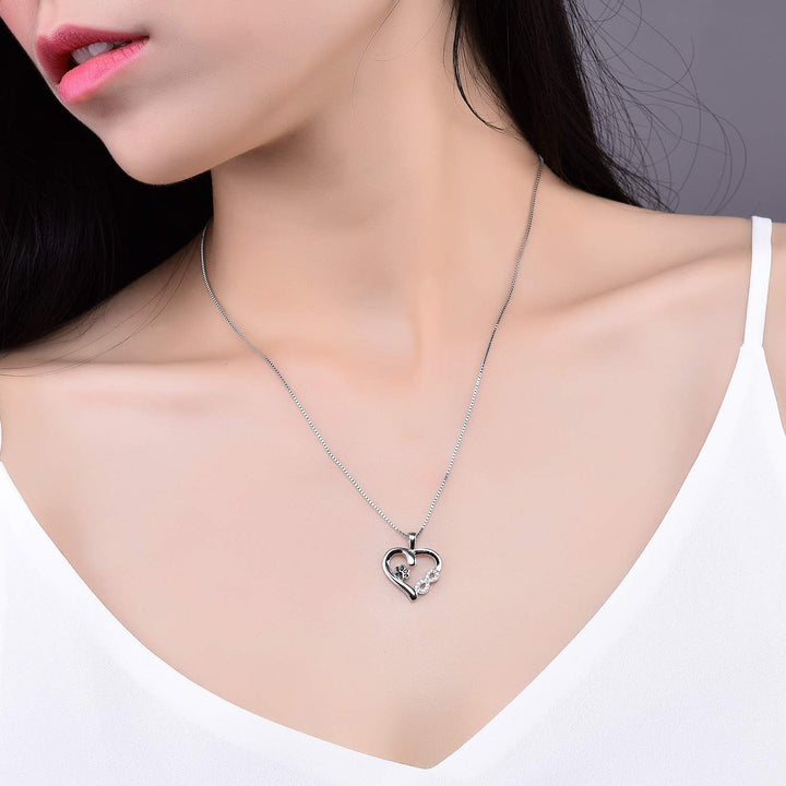 Collar con Huella y Corazón con Charm Infinito