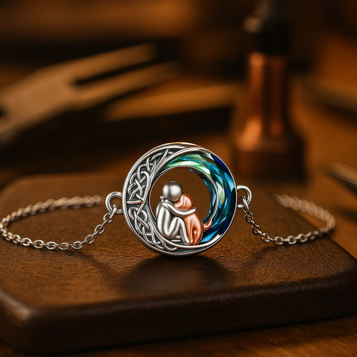 Pulsera ajustable de plata esterlina 925 con diseño de perro de la suerte