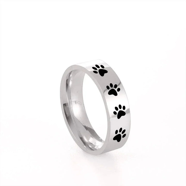 Anillo de Huella de RVS – Joyería Significativa para Amantes de los Animales
