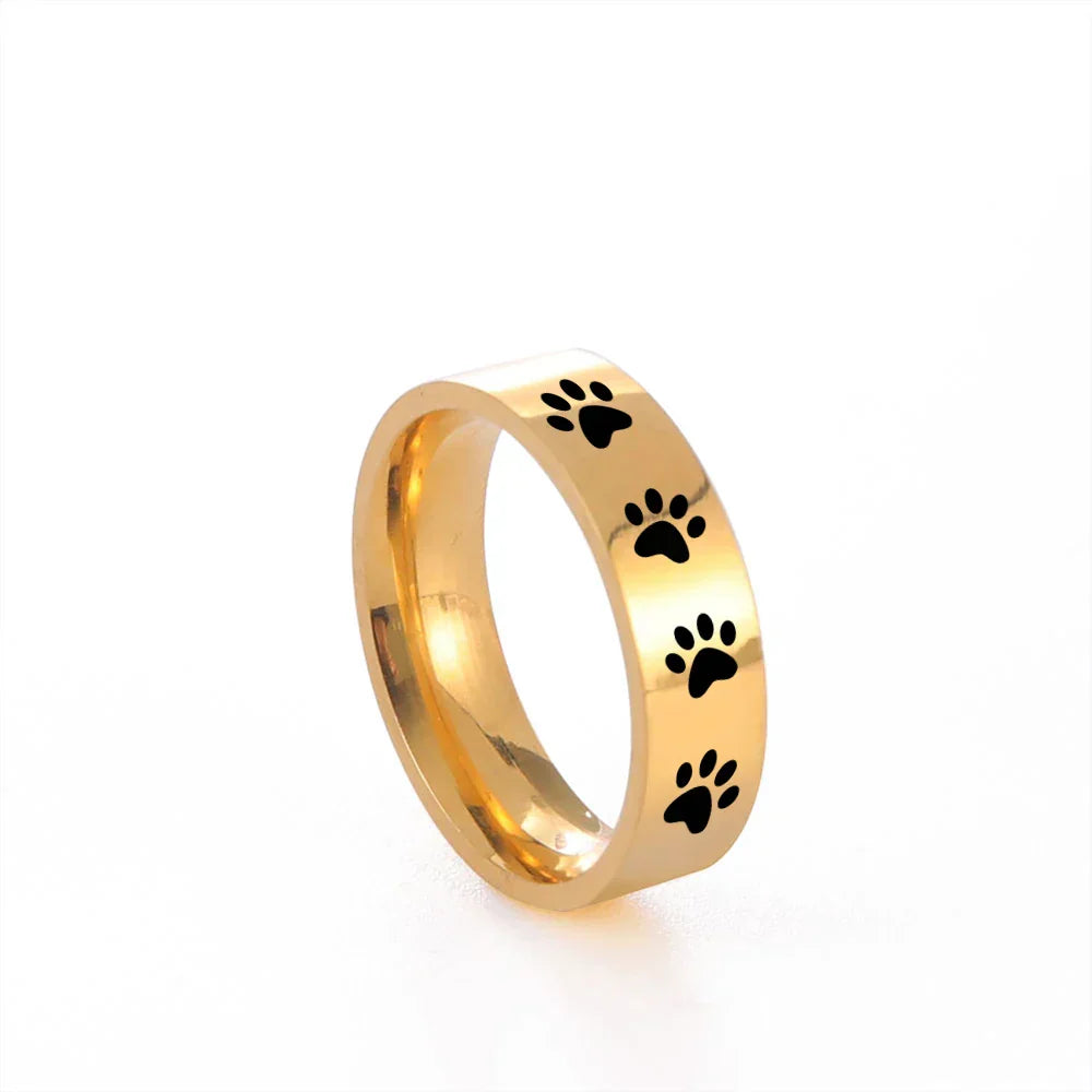 Anillo de Huella de RVS – Joyería Significativa para Amantes de los Animales