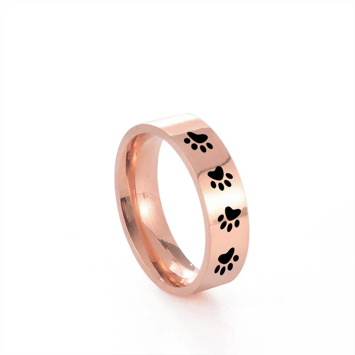 Anillo de Huella de RVS – Joyería Significativa para Amantes de los Animales