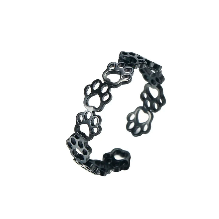 Anillo Ajustable de Pata RVS con Diseño de Animales para Mujeres