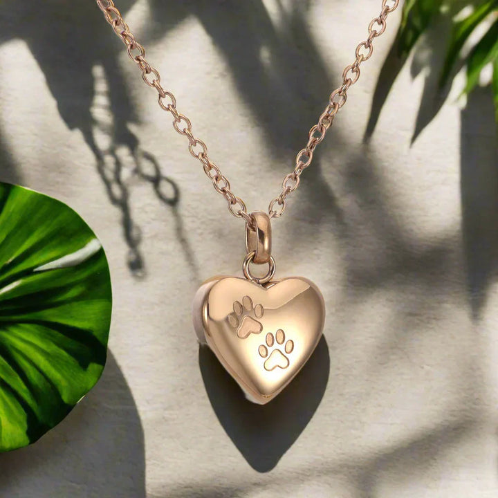 Collar de Recuerdo con Colgante en Forma de Corazón – Urna de Acero Inoxidable