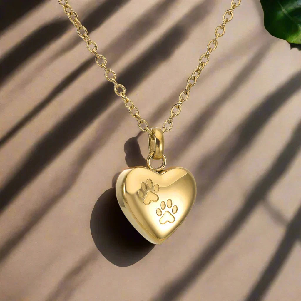 Collar de Recuerdo con Colgante en Forma de Corazón – Urna de Acero Inoxidable