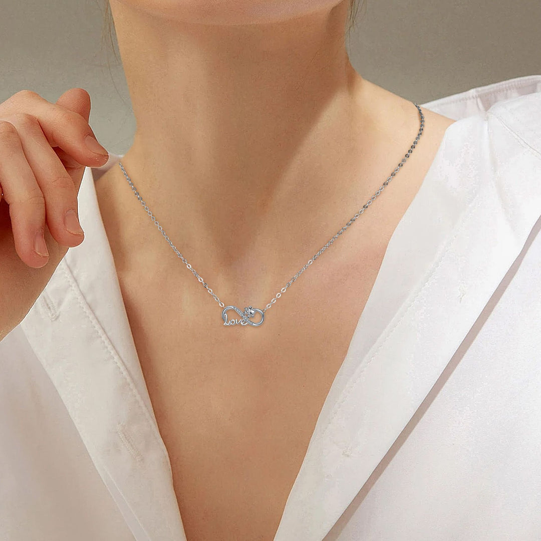 Siempre Conectados - Collar de Infinito con Huella en Plata