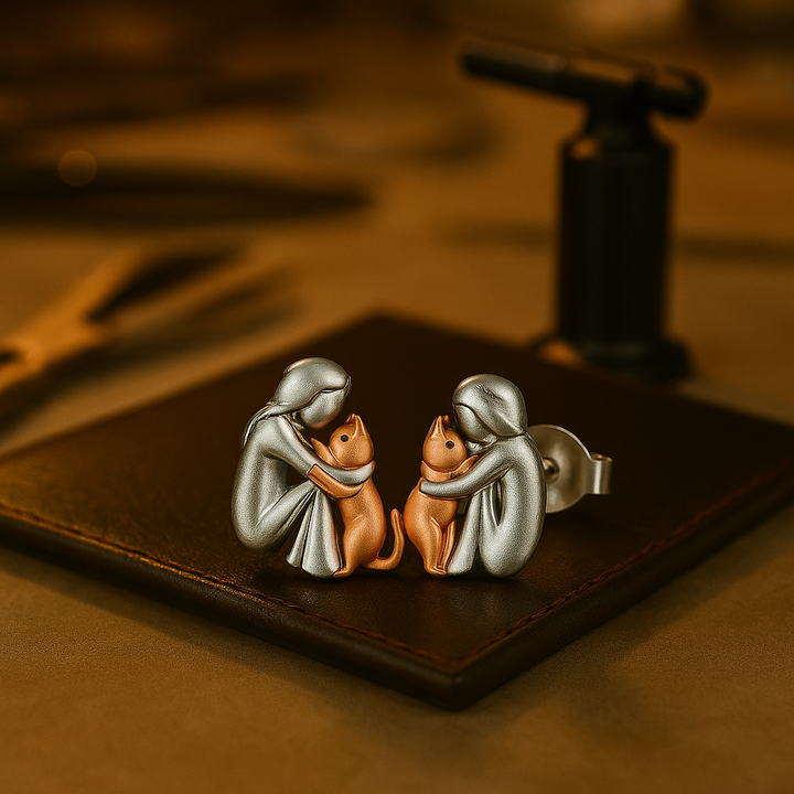 Pendientes de Stud Inspirados en Gatos – Pendientes y Aros